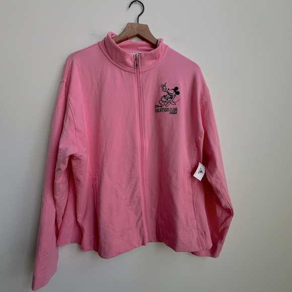 New Disney Hawaiian Aulani Pink Full Zip Sweatshirt Women’s XXL Vacation Club - Picture 1 of 13